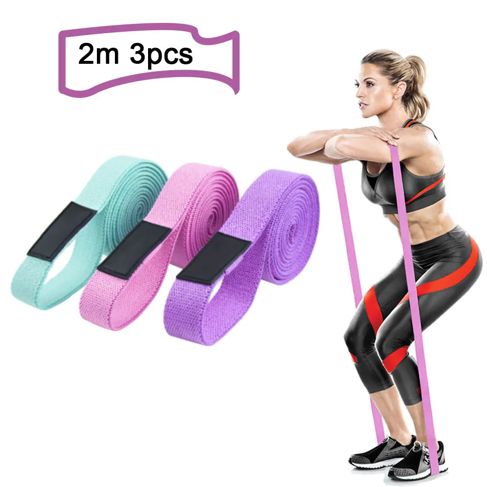 

2m Long Resistance Band Suit Fitness Rally Band Non-slip Anti-fracture Yoga Fitness Equipment Buttocks Exercise Elastic Band