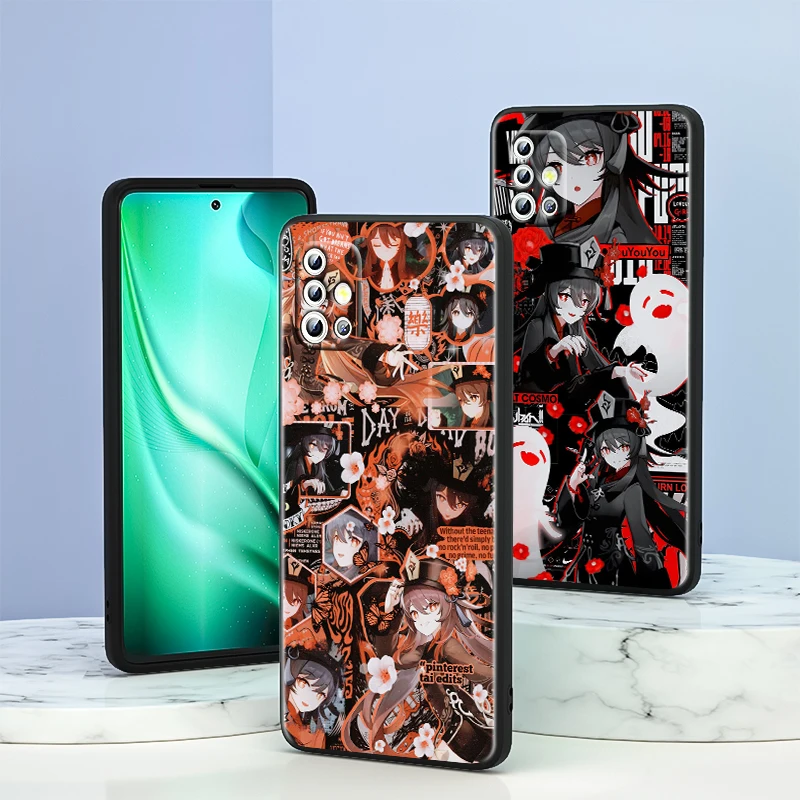

Genshin Impact Hutao For Samsung Galaxy A33 A53 A72 A52 A42 A32 Lite A22 A13 A12 5G A03S A02S A02 Black Phone Case Capa