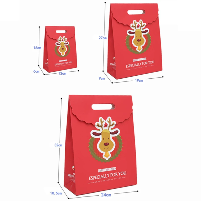 10 шт Рождественский Подарочный мешок красная бумага для духов кукла конфет и