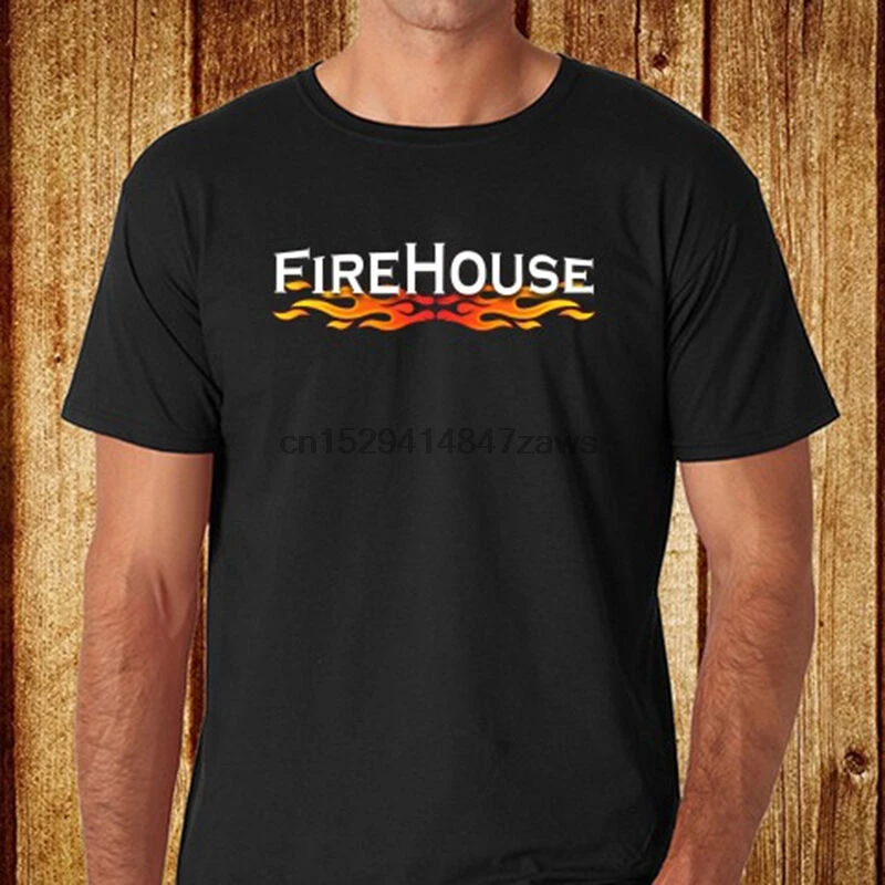 Новая мужская черная футболка FireHouse в стиле старой школы рок-группы музыкальная