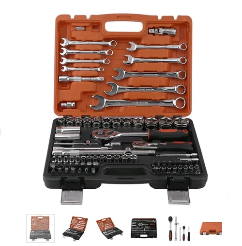 

82 шт. комбинированный инструмент с храповым механизмом, ручка для авторемонта, автомобильная страховка, набор аксессуаров, 1/4 дюйма, автомоб...