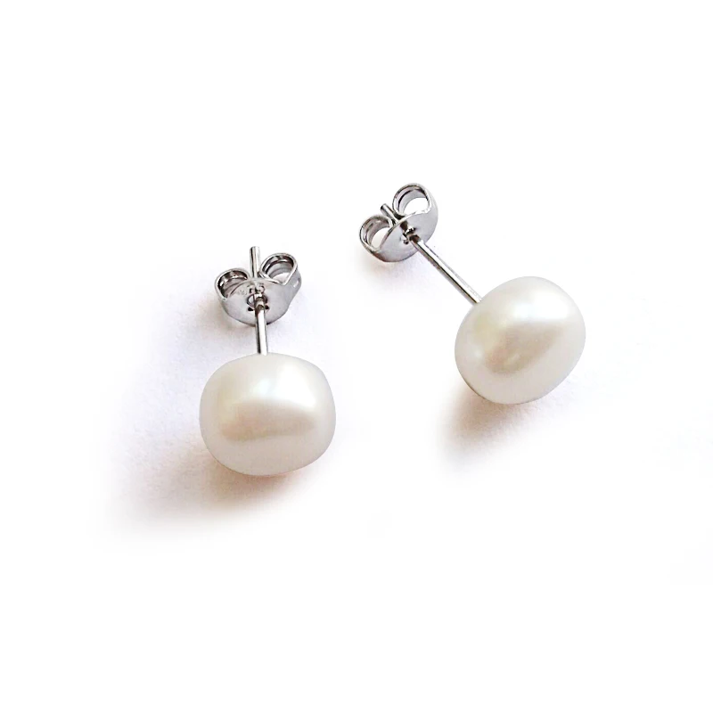 100% натуральный жемчуг серьги моды Женщины костюм ювелирные изделия с жемчугом и