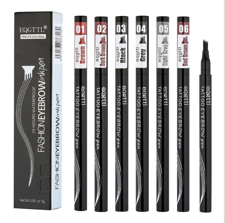 

Горячая Распродажа четырехглавый карандаш для бровей стойкий водонепроницаемый и не выцветающий жидкий карандаш для бровей