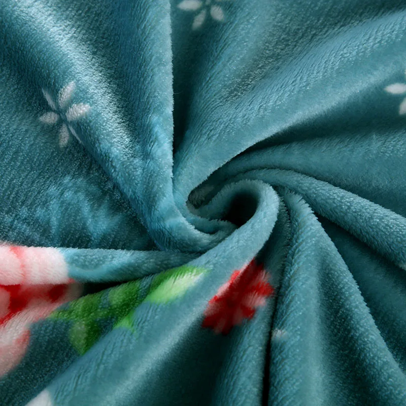 Зеленое/одиночное одеяло для сада мягкое и нежное толстое бархатное с