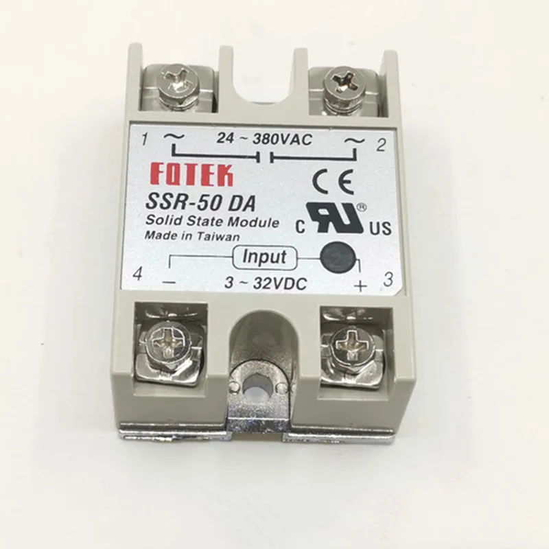 

SSR-10DA SSR-25DA SSR-40DA 10A 25A 40A Solid State Relay Module 3-32V Input DC 24-380V AC Output High Quality