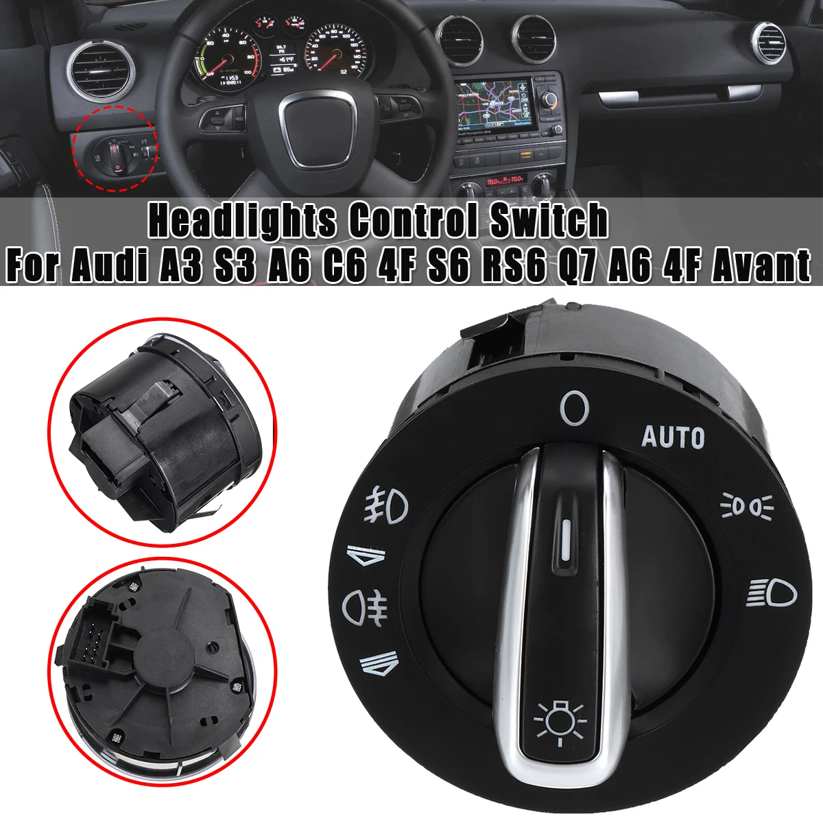 8 контактов хромированный переключатель управления противотумансветильник рами