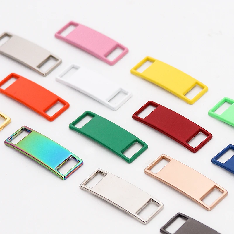 1 Pair Shoelaces Buckle Shoes Decorations Sneaker Kits Metal Buckle Stylish and Suitable for All Kinds of Flat Laces