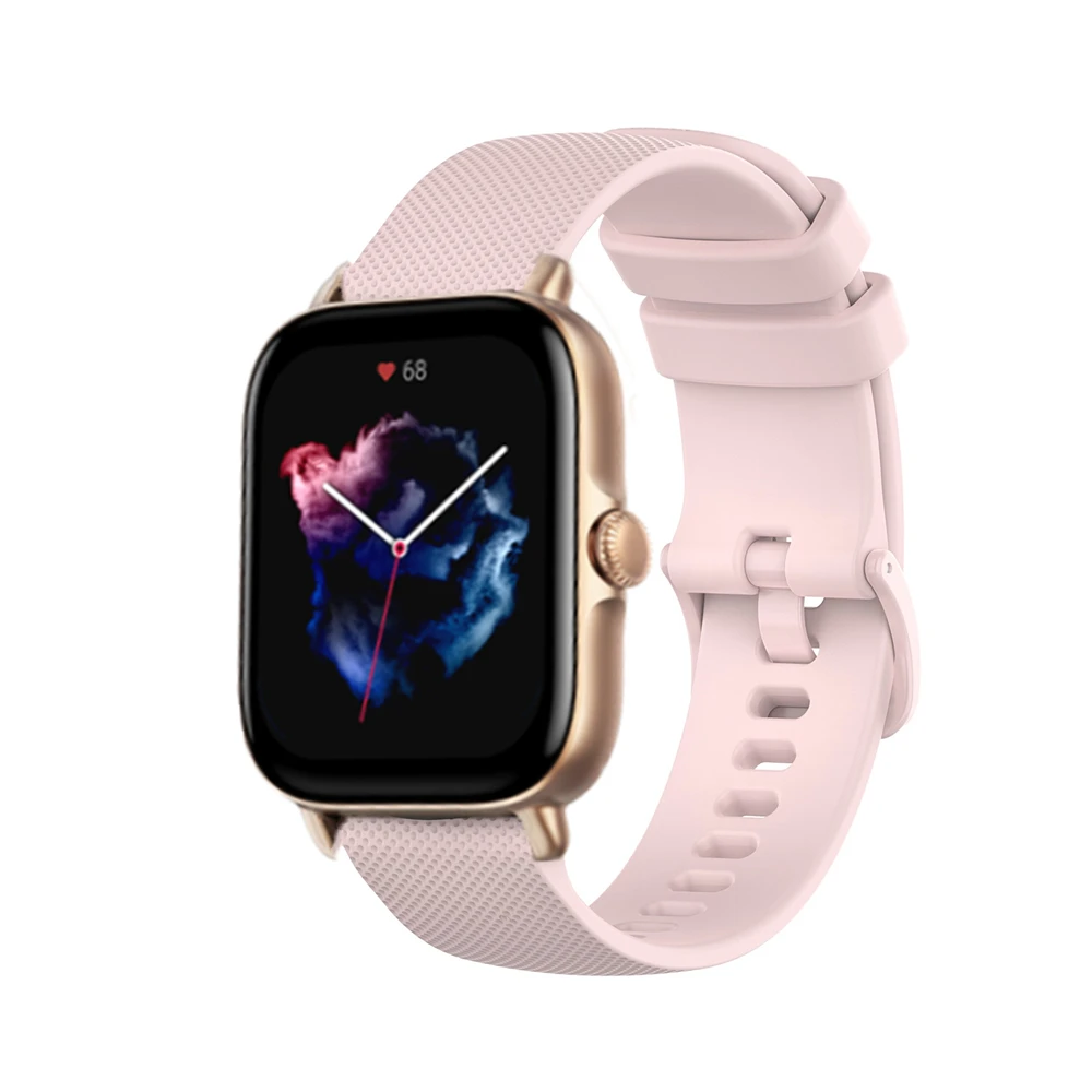 Ремешок силиконовый для смарт-часов Realme Watch T1 /S Pro спортивный браслет Huami Amazfit GTS 3 GTR