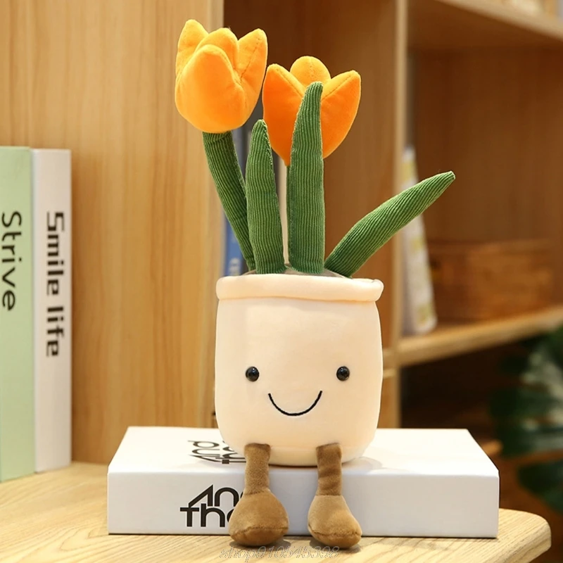 

Plant Plush Doll 14 inch Realistic Doll Gift for Babies Interactive Doll for Dollhouse Decoration Flower Potted M07 21 Dropship