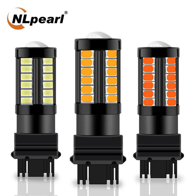 NLpearl 2x сигнальная лампа 12V 24V 3156 Led P27W Atuo тормоза резервного копирования светильник