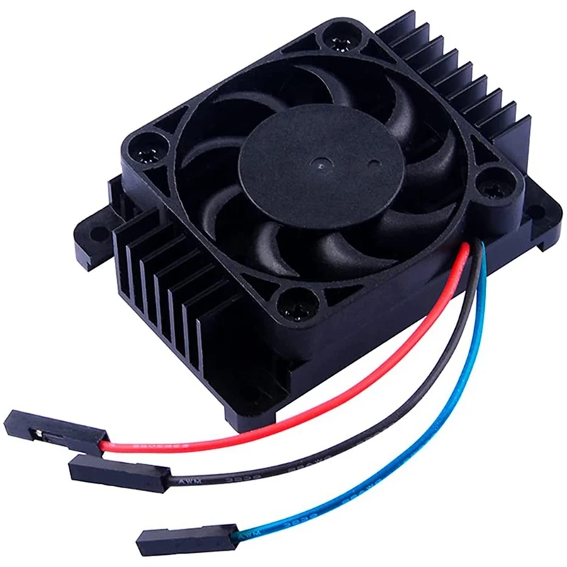 

Aluminum Alloy Heatsink with PWM Fan for Raspberry Pi Compute Module 4, Passive Cooling Radiator with Speed Control Fan