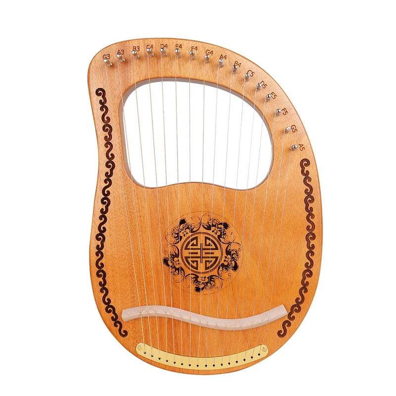 Lyre Harp 16-струнная струна из красного дерева инструмент для корпуса инструмента с