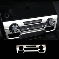 stainless steel for honda cr v crv 2017 car console central control rotary frame panel cover trim car styling accessories 1pcs