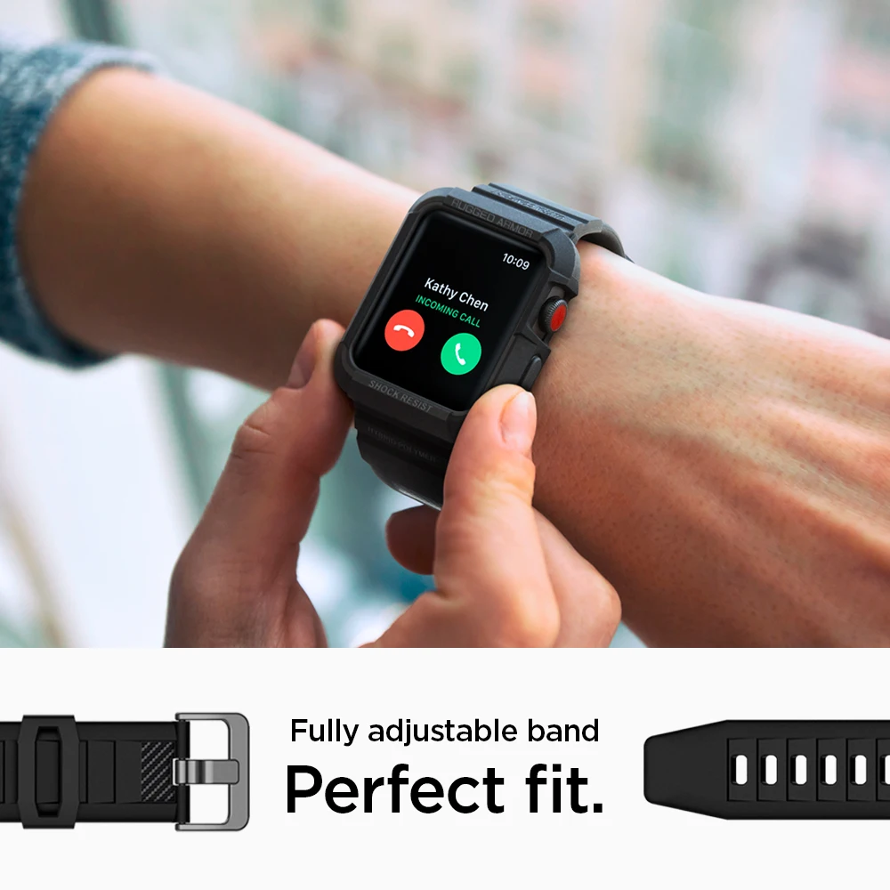 Защитный чехол Spigen для Apple Watch 7/6/SE/5/4 мягкий ТПУ матовый черный |
