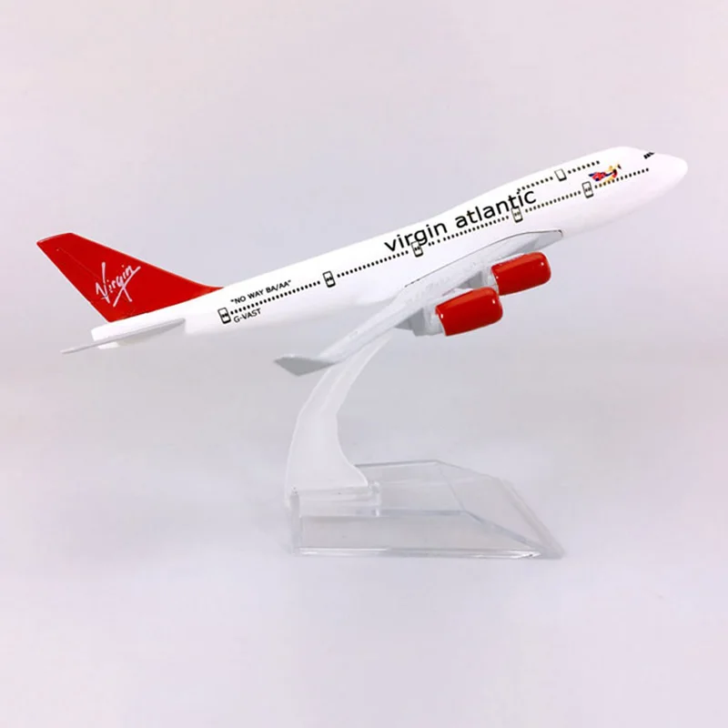 16 см 1/400 модель Boeing B747 400 британская виргинская авиакомпания с базой Airbus сплав