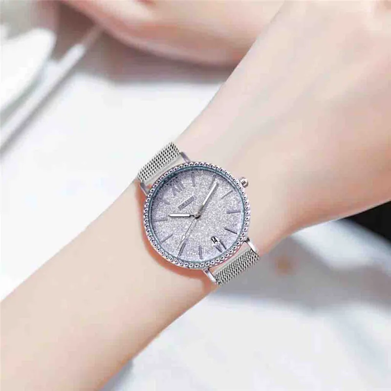 Креативный Магнитный ремень из нержавеющей стали женские часы студенческие