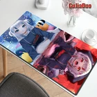 Геймерский коврик для мыши Gawr Gura 400x900, очень большой компьютерный коврик для клавиатуры, игровой коврик, аксессуары для игровой комнаты, коврик для мыши в виде кавайных комиксов