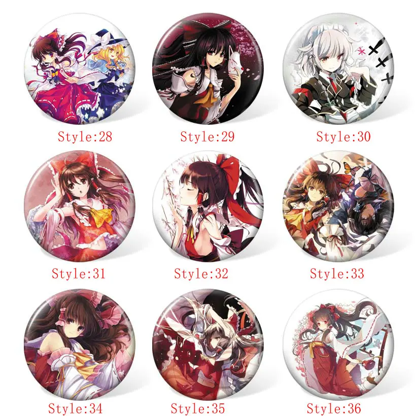 58 мм TouHou Проект Аниме значок косплея Мультяшные Броши коллекция булавок сумки
