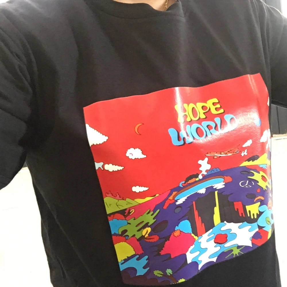 Модная женская футболка с надписью Hope World J Mixtape Hixtape Kpop классный Белый Топ