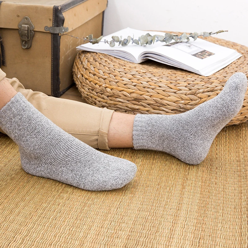 

Middle tube Looped Pile Socks men Thicken Socks Breathable Terry-Loop Hosiery Anklet Tube Socks Toweling Socks Soft warm winter