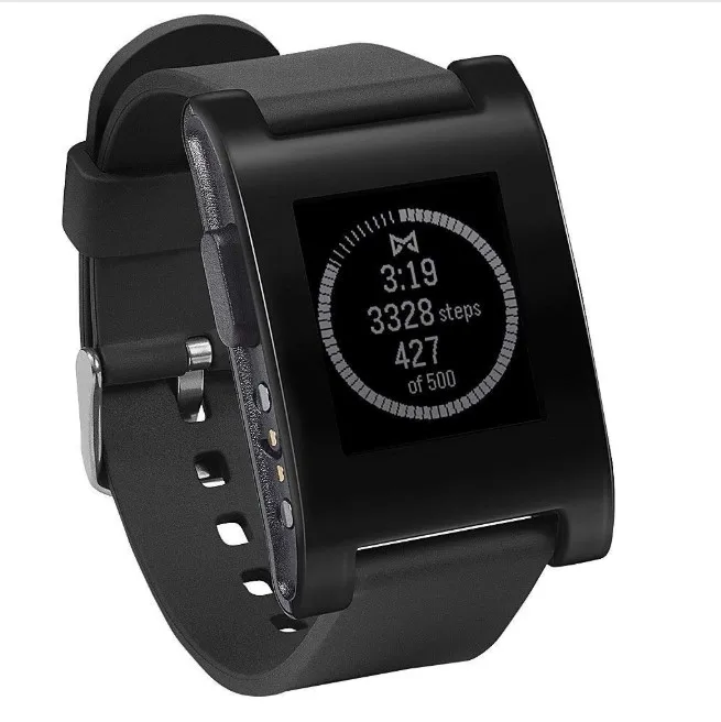 ZycBeautiful для Pebble классические электронные бумажные умные часы многофункциональные Pebble спортивные часы 5-атм водонепроницаемые умные часы - Цвет: Черный