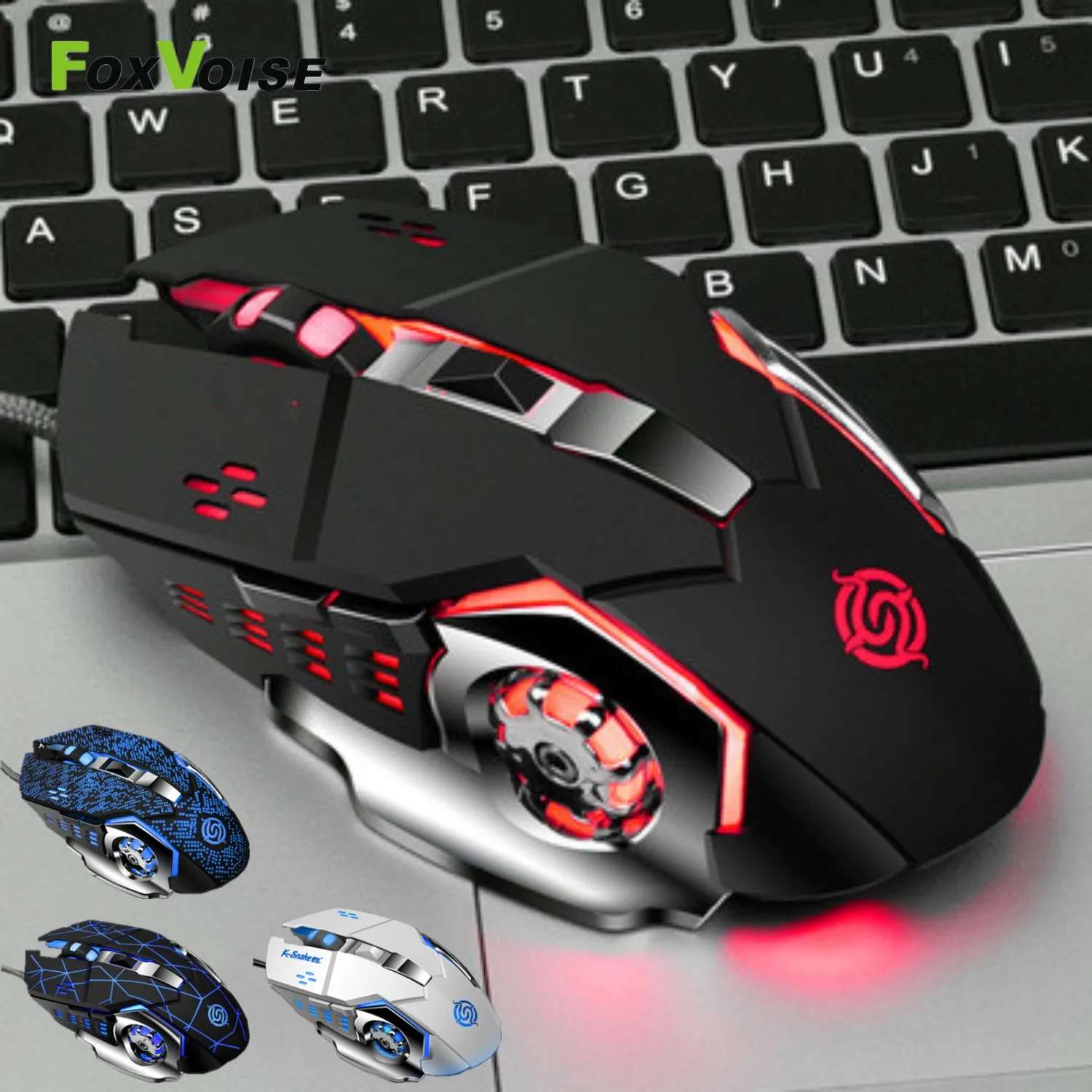

USB Wired Games Mouse 4 Grades DPI 1200/1600/2400/3200 6 Buttons Online Games Competitive Mouse Ergonomic Optical Mouse Q5