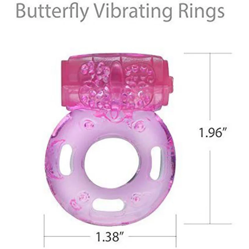 

Premature Ejaculation Lock Vibrator Elastic Delay penis Ring Vibrating Cock Clitorial Stimulation Adult Sex Toy for Couple Women