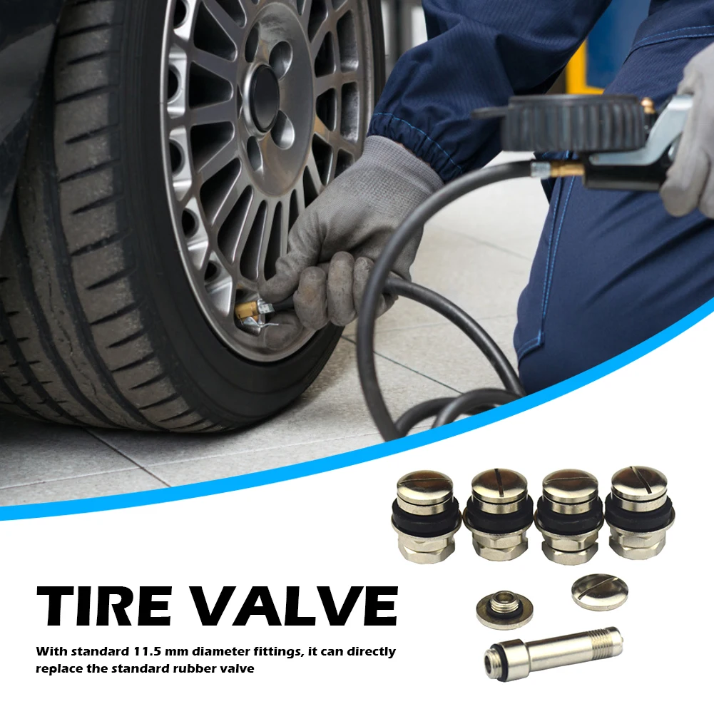 4 шт. утопленное крепление хромированные стержни клапана автомобильных шин болт