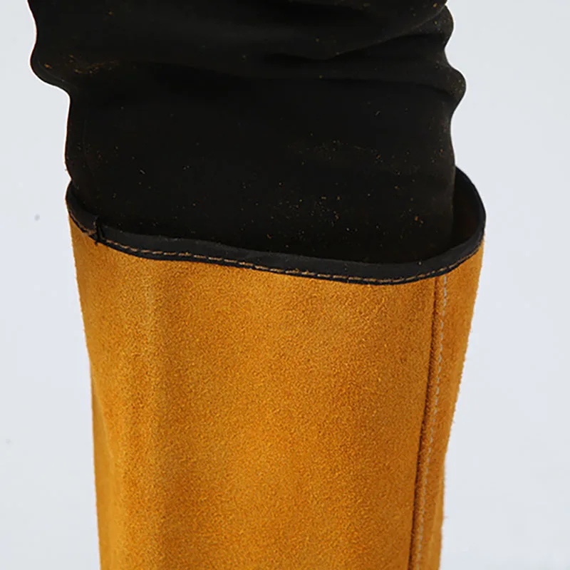 

Cowhide leather foot leg protection covering wear-resistant flame fire-resistant anti scalding welding metallurgy feet covering