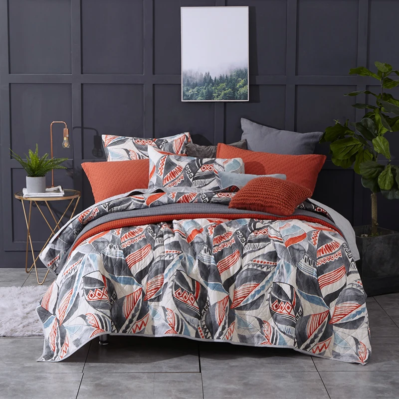 PHF Washed Cotton Quilted Bedspread 3 Pieces Turkish Luxury And Blanket Comforter Lightweight Quilt King Cover | Дом и сад