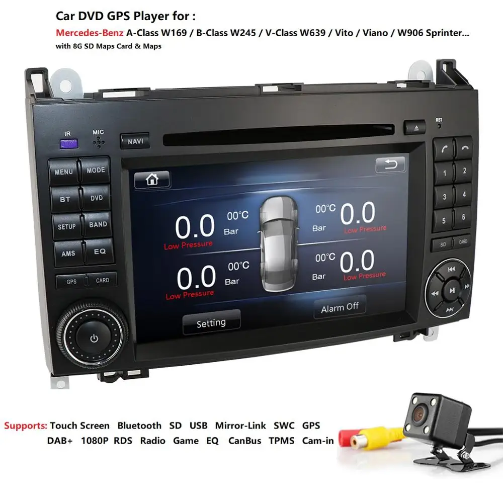 Автомобильный DVD плеер для Mercedes Benz Sprinter Vito W169 W245 W469 W639 B200 GPS Радио DTV стерео CANBUS AM/FM
