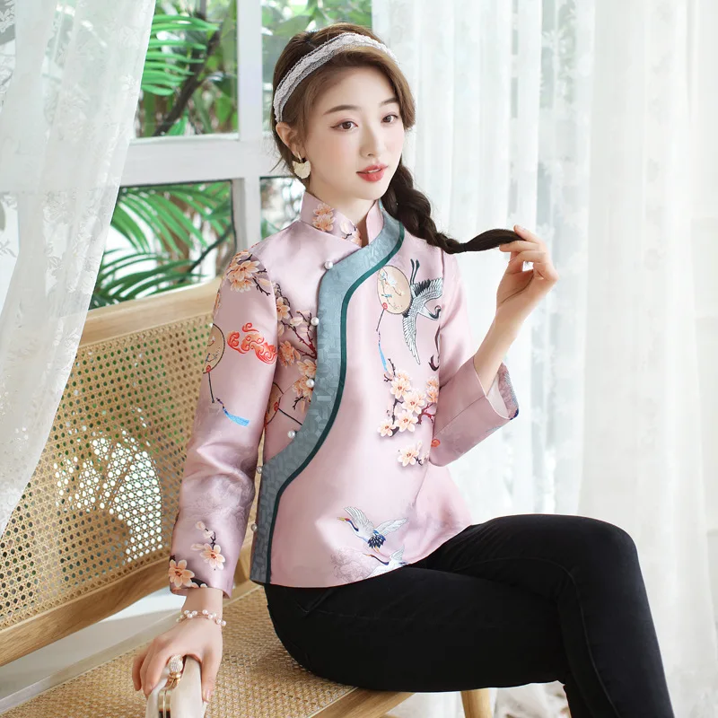 

Винтажные розовые куртки luna в китайском стиле на новый год, весна 2021