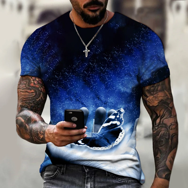 

New hot men's T-shirt summer casual tops 3D printed T-shirt men's O-neck shirt fishing casual T-shirt plus size streetwear 6xl