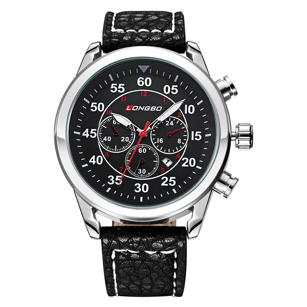 New MenWatch Leather Strap Elegant Fashion Simple Multifunctional Waterproof Quartz Men Watch Relogio Masculino Erkek Kol Saati | Наручные