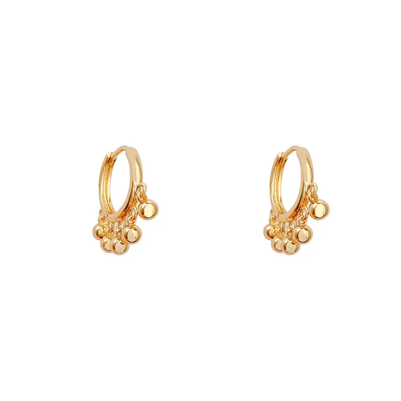 

Women's Metallic Golden Bean Earrings 2021 Korean Fashion Jewelry Unusual Accessories for Neo-Gothic Party Girls