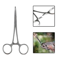 1pc 12 5cm hemostatic forceps curvedstraight pet hair clamp fishing locking pliers epilation hand tool