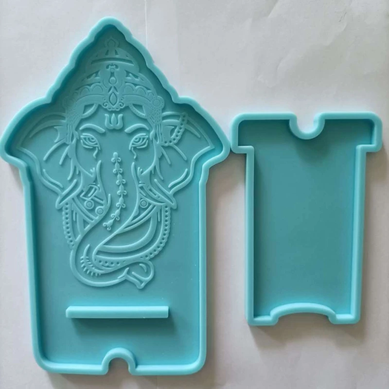 

DIY Religious Elephant Mobile Phone Stand Silicone Resin Mold Phone Holder Mold