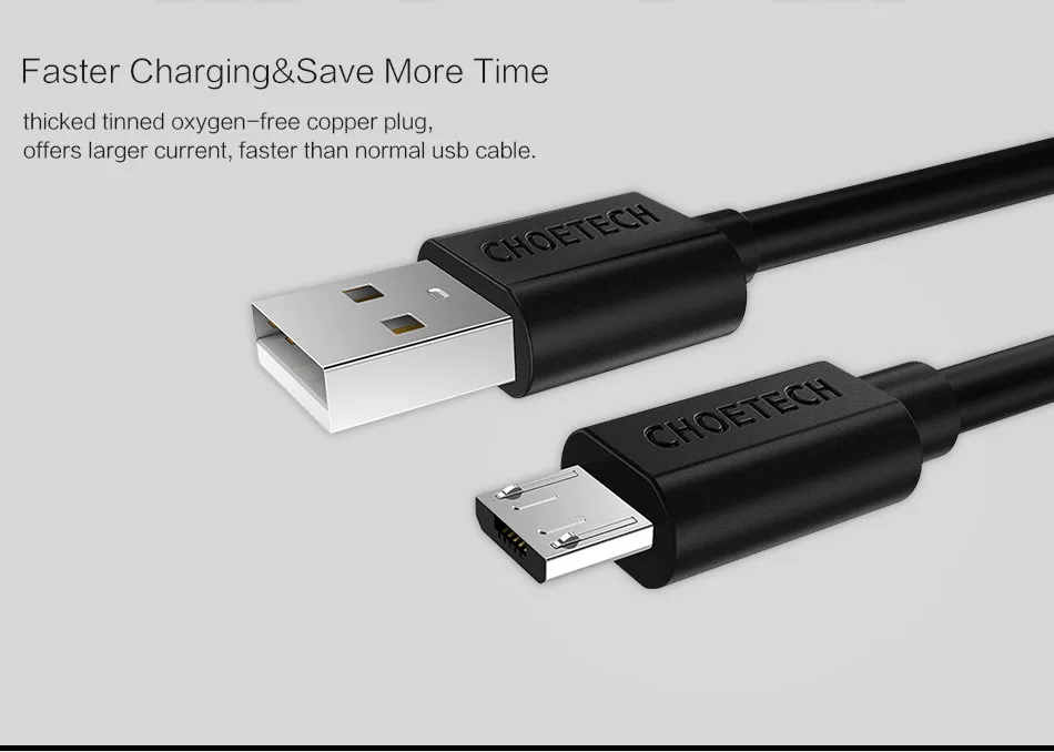 CHOETECH Micro USB кабель 2.4A Быстрая зарядка USB кабель для передачи данных для samsung Xiaomi huawei Tablet Androi мобильный телефон usb зарядный шнур
