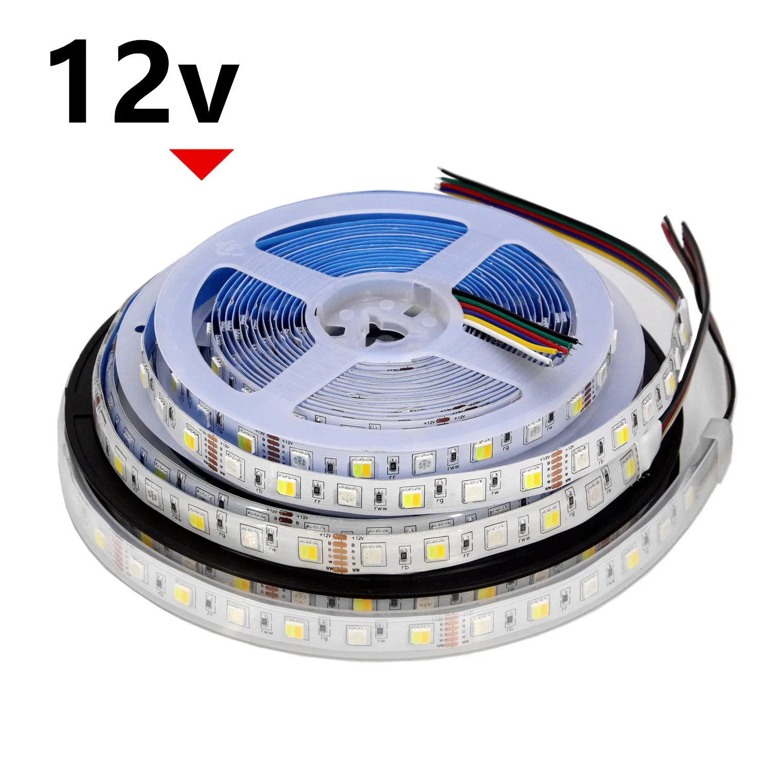 

12mm PCB 5M RGB+CCT LED Strip 5050 60leds/m RGBW RGBWW RGBCCT flexible Led Tape Light 12V