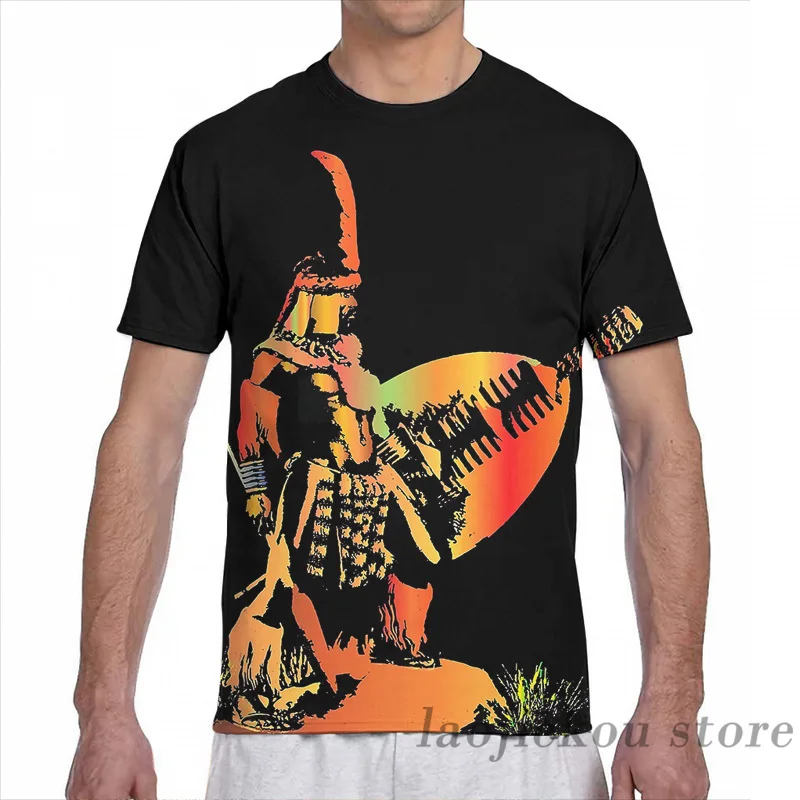 Футболка ZULU KING SHAKA для мужчин и женщин модная футболка со сплошным принтом