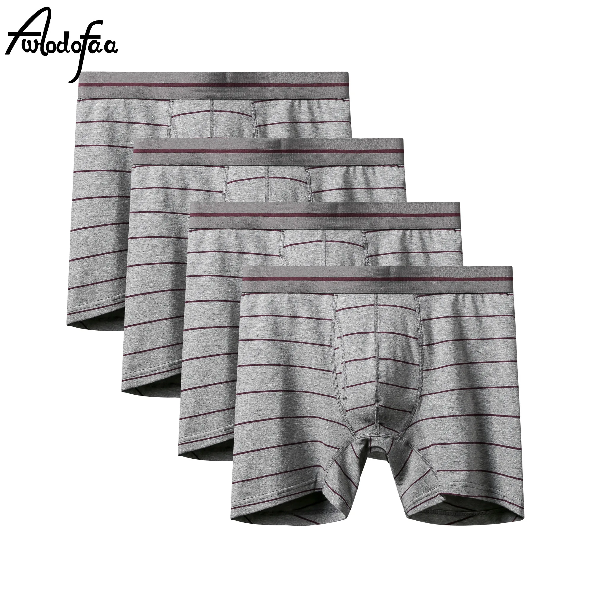 

4 шт./партия, новинка, модные мужские хлопковые длинные трусы-боксеры, шорты Мужское нижнее белье, большие размеры 3XL, качественные мужские тр...