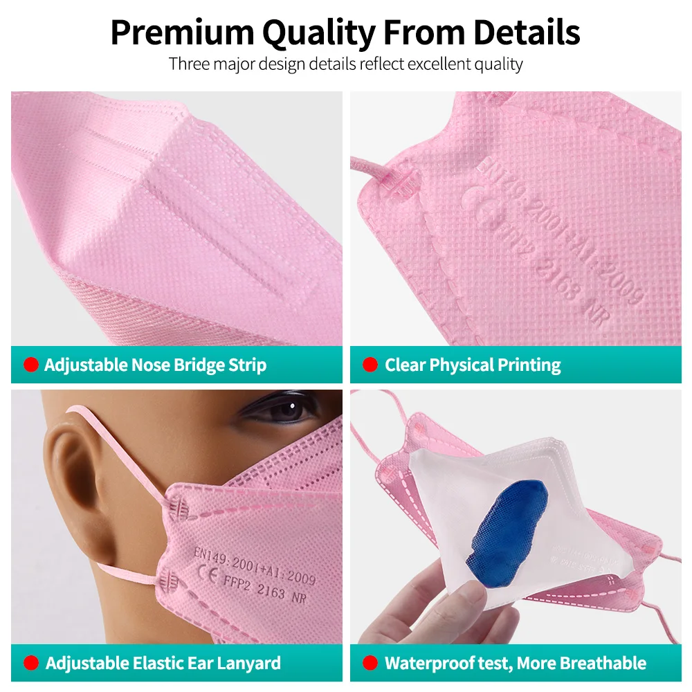 FFP2 Masks KN95 Facial Mascarillas Adults 4 Layers Face Mask Filtration Mouth Protective Respirator Korea 3D mask | Красота и