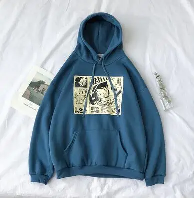 Blue KUANGNAN японского аниме one piece Толстовка Мужская Уличная Мужская s толстовки хип-хоп толстовки мужские толстовки XXL Новинка - Цвет: Blue