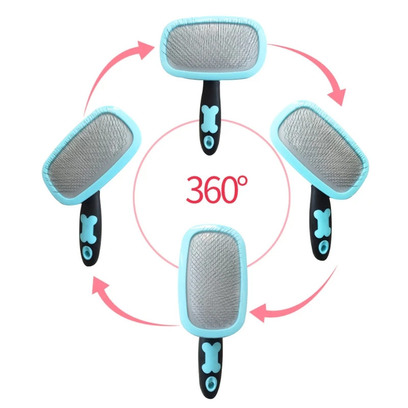 

Handle Shedding Hair Brush Pin Fur Grooming Trimmer Comb Tool For Pet Dog Cat
