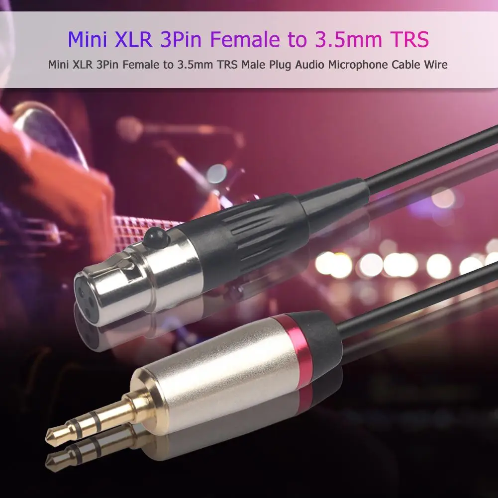Разъем 3 5 мм для 3pin Mini XLR Female BM800 PC наушники миксер Микрофон Стерео усилитель