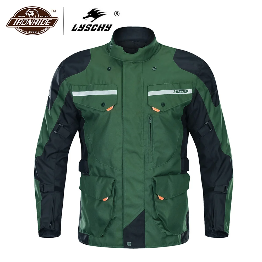 903-Green Jacket LYSCHY мотоциклетная куртка летний мотоциклетный костюм мотоциклетная куртка для мотокросса дышащая водонепроницаемая мотоциклетная защита - Цвет: 903-Green Jacket
