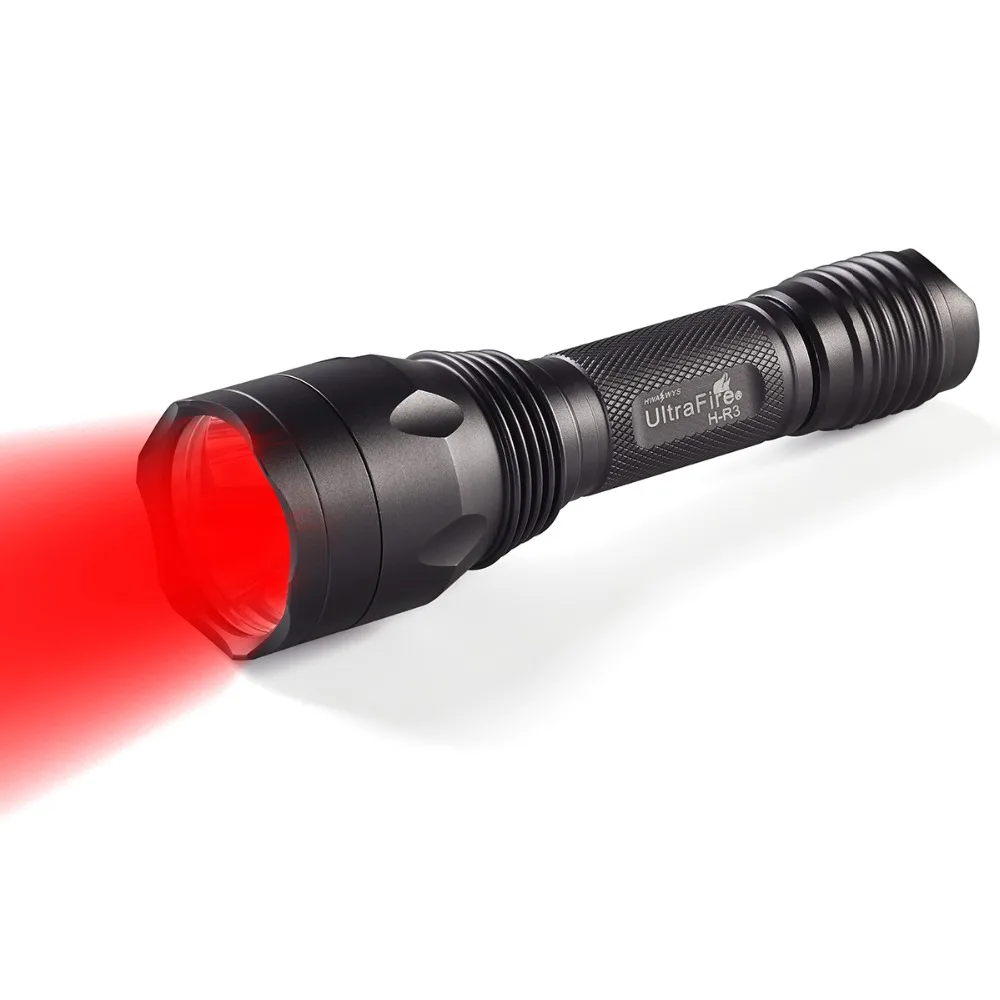 

Светодиодный фонарик Ultrafire 18650, красный/зеленый/синий свет, 1800 люмен, ручной Тактический свет, охотничий фонасветильник, фонарик