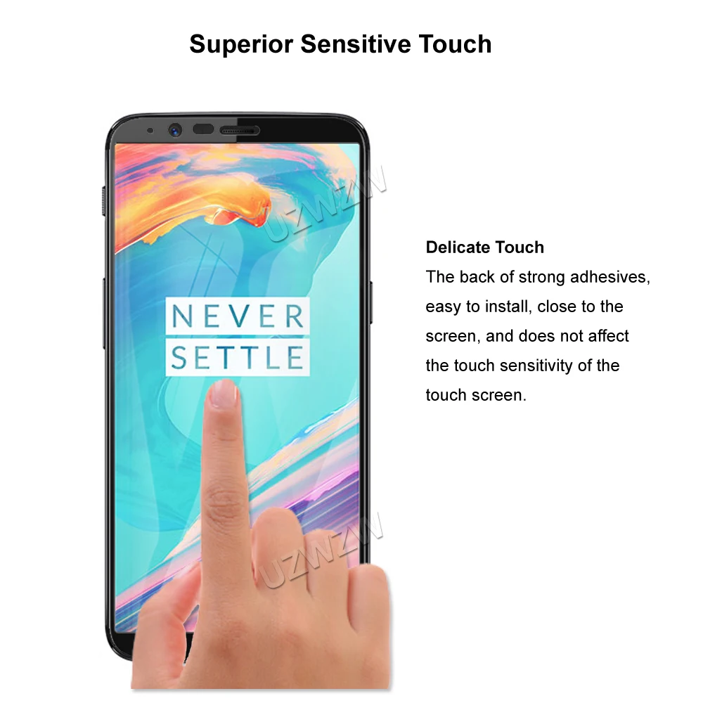 for oneplus 5t full coverage tempered glass phone screen protector protective guard film 2 5d 9h hardness free global shipping