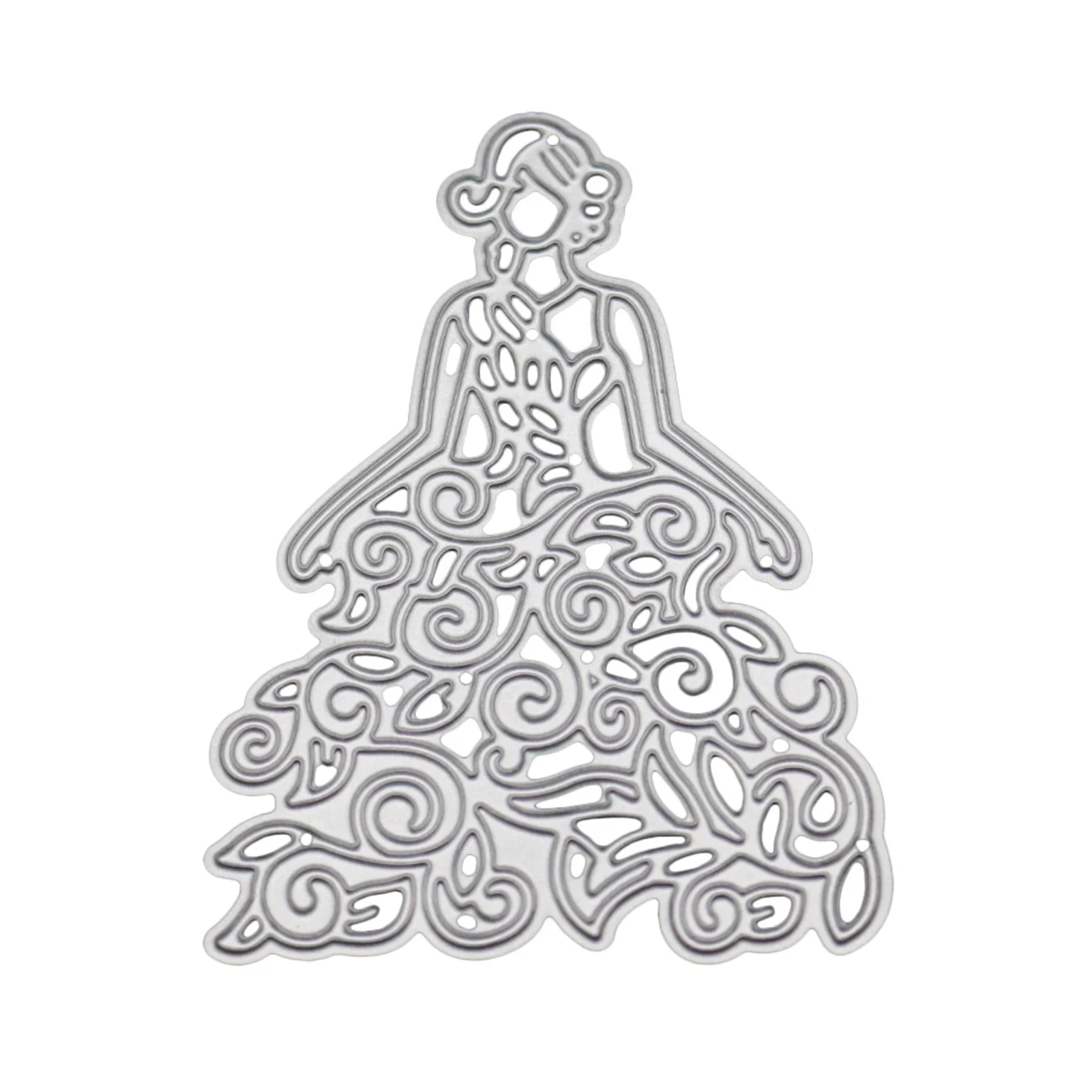 

Wedding Bride Shaped Cutting Dies Sturdy Carbon Steel Durable Easy Operation Long Lasting Best Decor for Invitation Card FBS889