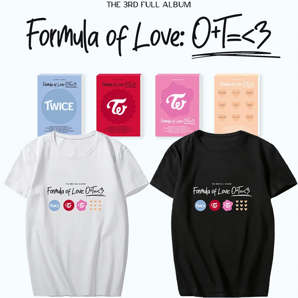 

Twice t shirts Twice Formula of Love t-shirt Cotton Shirt Short Sleeve Crewneck Premium Quality Kpop Fans tees